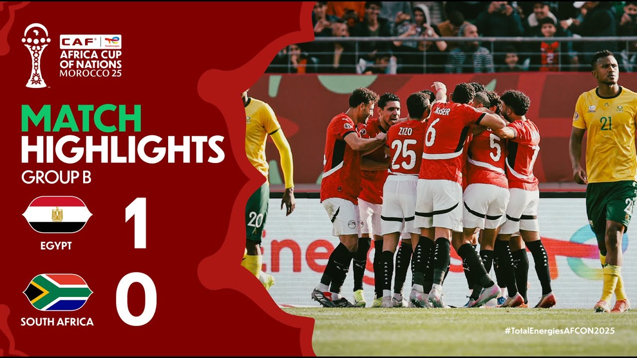 You are currently viewing HIGHLIGHTS | Egypt 🆚 South Africa | #TotalEnergiesAFCON2025 – Group B |ملخص مباراة مصر وجنوب إفريقيا