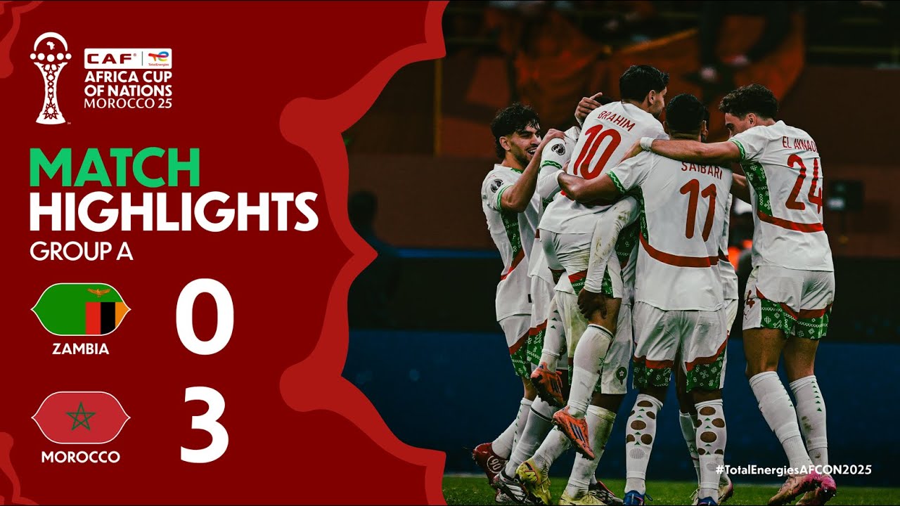 You are currently viewing HIGHLIGHTS | Zambia 🆚 Morocco | #TotalEnergiesAFCON2025 – Group A | ملخص زامبيا والمغرب