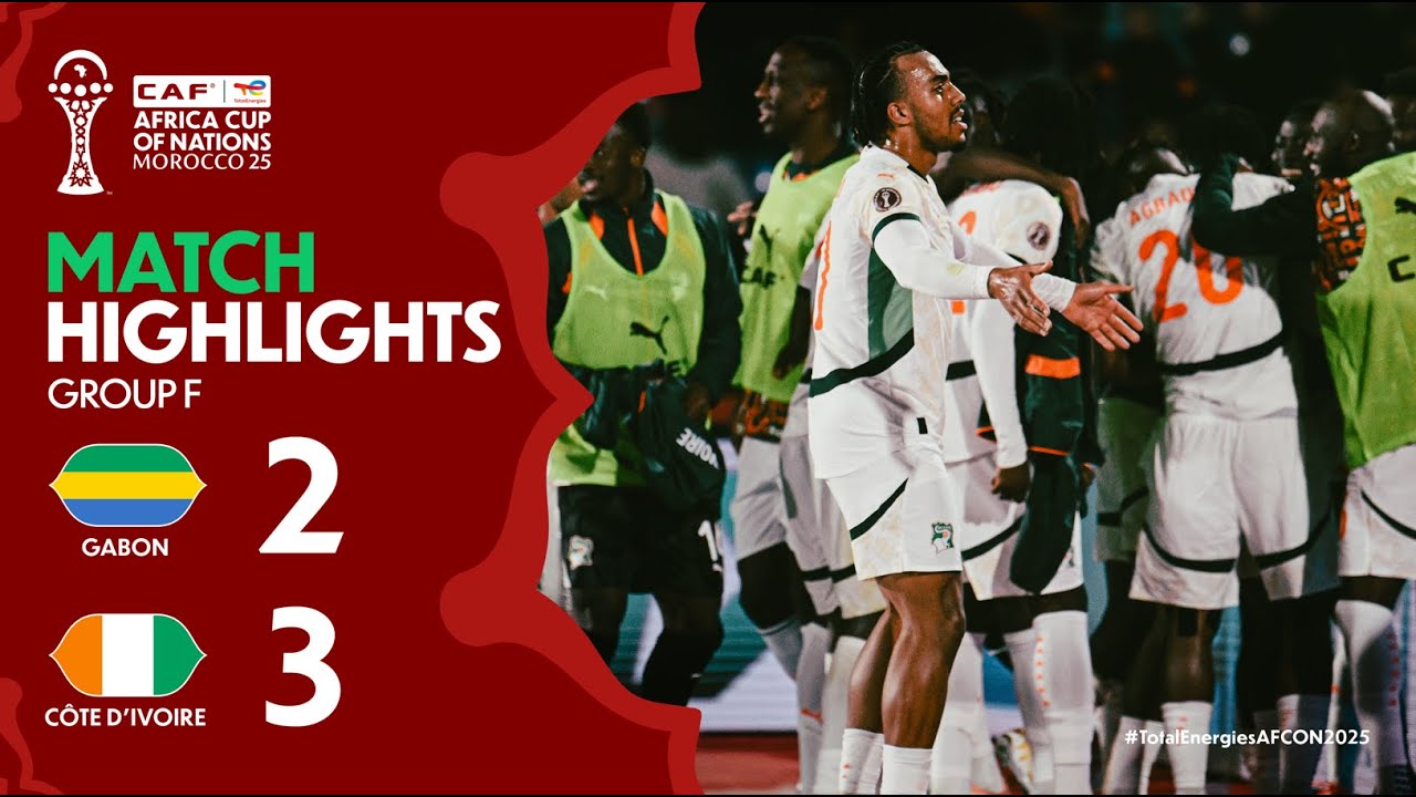 You are currently viewing HIGHLIGHTS | Gabon 🆚 Côte d’Ivoire | #TotalEnergiesAFCON2025 – Group F