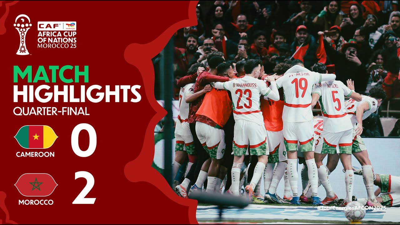 Read more about the article HIGHLIGHTS | Cameroon 🆚 Morocco | #TotalEnergiesAFCON2025 – Quarter-Finals | ملخص الكاميرون والمغرب