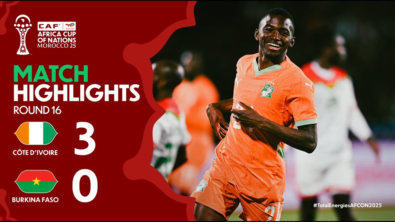 You are currently viewing HIGHLIGHTS | Côte d’Ivoire 🆚 Burkina Faso | #TotalEnergiesAFCON2025 – Round of 16